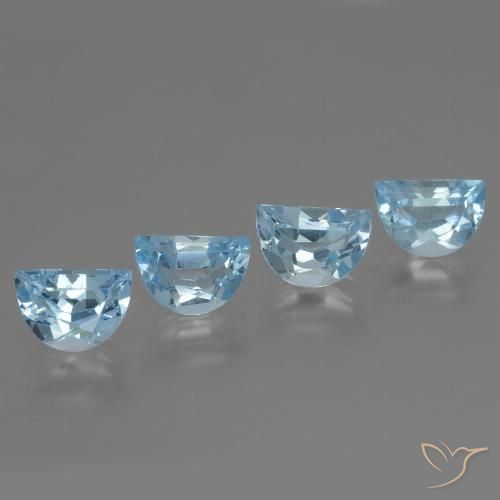 3.98ctw Natural Sky Blue Topaz, Fancy, VS
