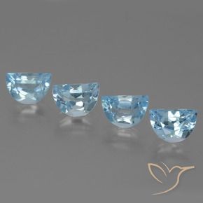 3.98 ctw Blue Topaz Stones, Natural Topaz in Fancy Facet Shape for Sale