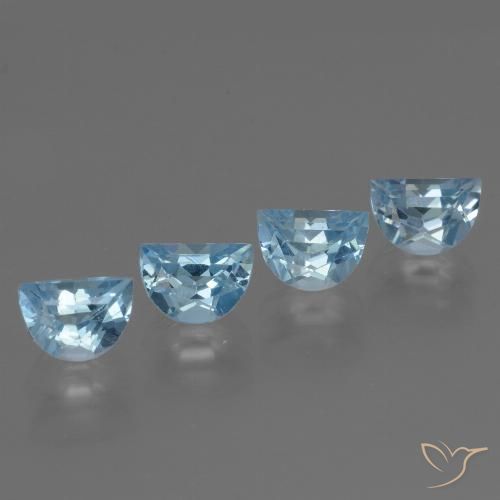 3.87ctw Natural Sky Blue Topaz, Fancy, VS