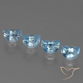 3.87 ctw Blue Topaz Stones, Natural Topaz in Fancy Facet Shape for Sale