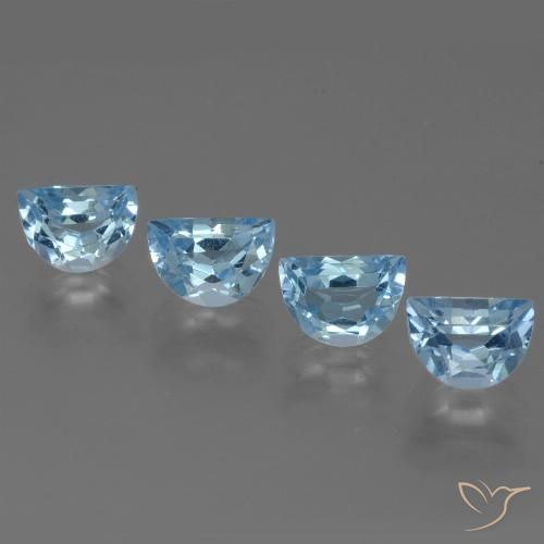 4.46ctw Natural Sky Blue Topaz, Fancy, VS