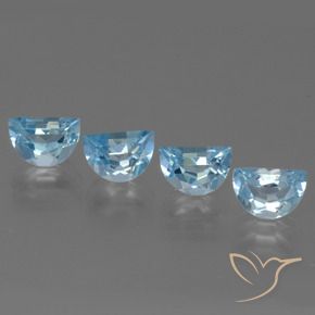 3.97 ctw Blue Topaz Stones, Natural Topaz in Fancy Facet Shape for Sale