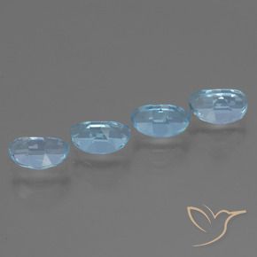 Topaz Gemstones in 7 x 5 mm (calibrated) Size for Sale, Topaz Stones in Swiss Blue Color