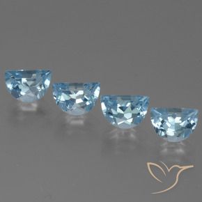 3.92 ctw Blue Topaz Stones, Natural Topaz in Fancy Facet Shape for Sale