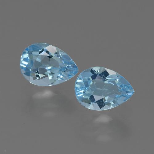Swiss Blue Topaz Gem - 0.9ct Pear Facet (ID: 433422)