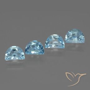 3.86 ctw Blue Topaz Stones, Natural Topaz in Fancy Facet Shape for Sale