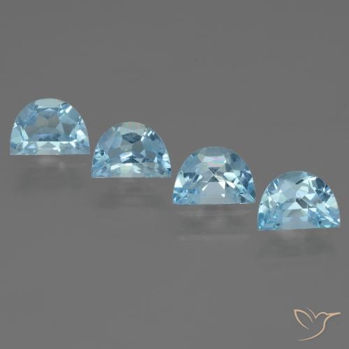 3.72ctw Natural Sky Blue Topaz, Fancy, VS