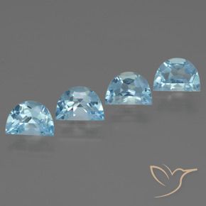 3.72 ctw Blue Topaz Stones, Natural Topaz in Fancy Facet Shape for Sale