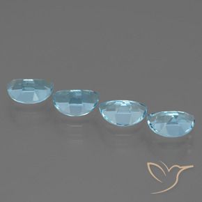 Topaz Gemstones in 7 x 5 mm (calibrated) Size for Sale, Topaz Stones in Sky Blue Color