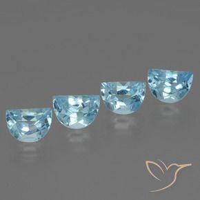 3.69 ctw Blue Topaz Stones, Natural Topaz in Fancy Facet Shape for Sale