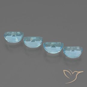 Topaz Gemstones in 6.7 x 4.9 mm Size for Sale, Topaz Stones in Sky Blue Color