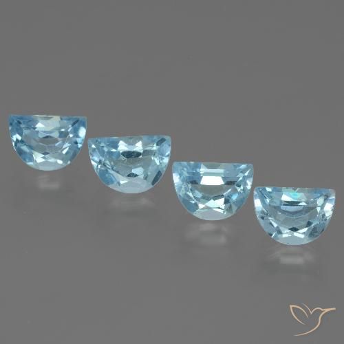 3.94ctw Natural Sky Blue Topaz, Fancy, VS