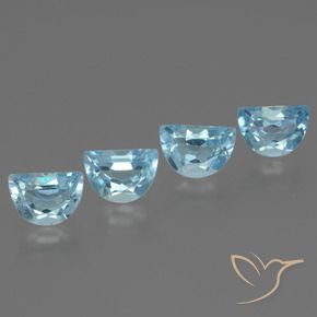 3.94 ctw Blue Topaz Stones, Natural Topaz in Fancy Facet Shape for Sale