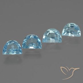 4.49 ctw Blue Topaz Stones, Natural Topaz in Fancy Facet Shape for Sale