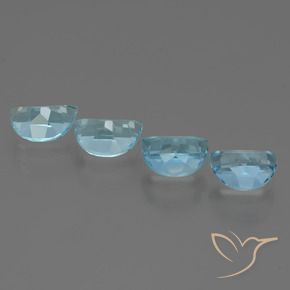 Topaz Gemstones in 7 x 5 mm (calibrated) Size for Sale, Topaz Stones in Swiss Blue Color