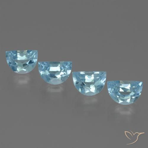 4.00ctw Natural Sky Blue Topaz, Fancy, VS