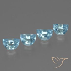 4.00 ctw Blue Topaz Stones, Natural Topaz in Fancy Facet Shape for Sale