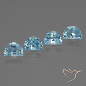 3.83 ctw Blue Topaz Stones, Natural Topaz in Fancy Facet Shape for Sale