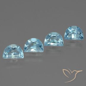 4.05 ctw Blue Topaz Stones, Natural Topaz in Fancy Facet Shape for Sale