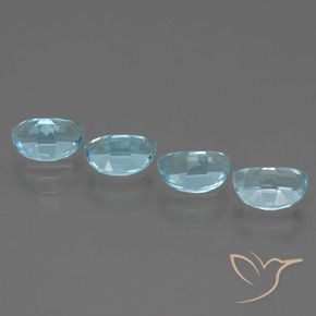 Topaz Gemstones in 7 x 5 mm (calibrated) Size for Sale, Topaz Stones in Sky Blue Color