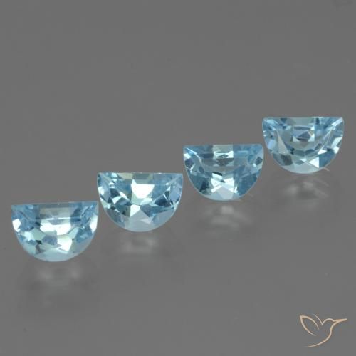 3.59 ctw Blue Topaz Stones, Natural Topaz in Fancy Facet Shape for Sale