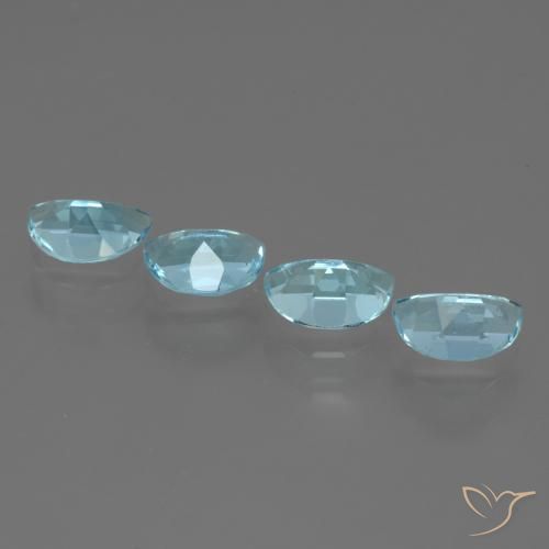 Topaz Gemstones in 7 x 5 mm (calibrated) Size for Sale, Topaz Stones in Sky Blue Color