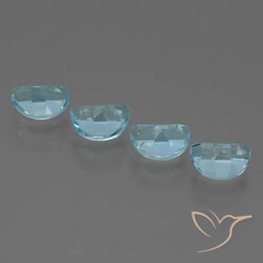 Topaz Gemstones in 7 x 5 mm (calibrated) Size for Sale, Topaz Stones in Sky Blue Color