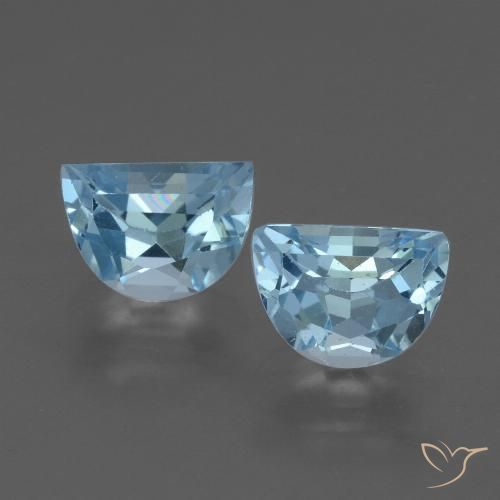 2.16 ct Loose Sky Blue Topaz, 7.1 x 5.1 mm Odd Shaped From Brazil, Photo A