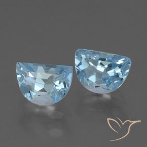 2.16 ctw Blue Topaz Stones, Natural Topaz in Fancy Facet Shape for Sale