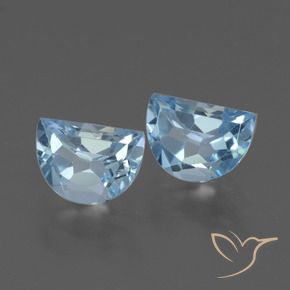 2.01 ctw Blue Topaz Stones, Natural Topaz in Fancy Facet Shape for Sale