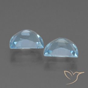 Topaz Gemstones in 7.3 x 5.1 mm Size for Sale, Topaz Stones in Sky Blue Color