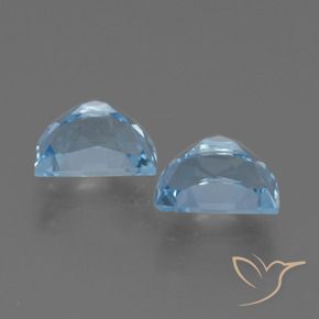 Topaz Gemstones in 7.2 x 5.3 mm Size for Sale, Topaz Stones in Sky Blue Color
