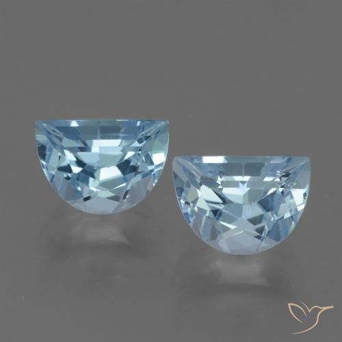 2.36 ct Loose Sky Blue Topaz, 7.1 x 5 mm Odd Shaped From Brazil, Photo A