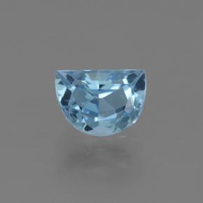 1.2ct Half Moon Facet-Cut Swiss Blue Topaz Gem for sale 1.2ct Half Moon Facet-Cut Swiss Blue Topaz Gem (ID: 433474)