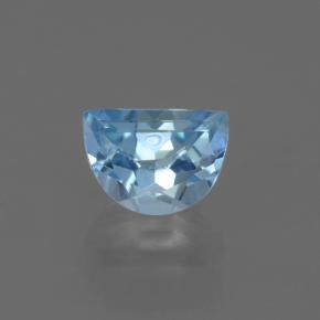 1.2ct Half Moon Facet-Cut Swiss Blue Topaz Gem for sale 1.2ct Half Moon Facet-Cut Swiss Blue Topaz Gem (ID: 433475)