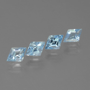Celeste Topacio Gema - 0.6ct Faceta de Rómbico (ID: 434265)