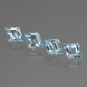 Baby blau Topas Edelstein - 0.5ct Raute Facettenschliff (ID: 434272)
