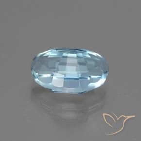Topaz Gemstone in 12 x 8 mm (calibrated) Size for Sale, Topaz Stone in Sky Blue Color