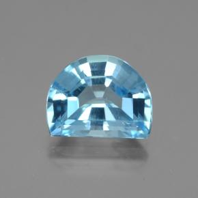 Azul maya intenso Topacio Gema - 5.1ct Media luna (ID: 434317)