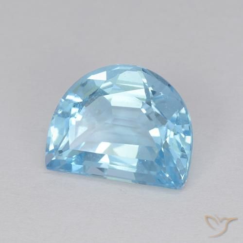 3.48 ct Blue Topaz Stone, Natural Topaz in Fancy Facet Shape for Sale