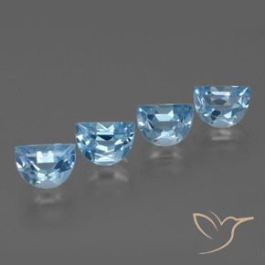 4.45 ctw Blue Topaz Stones, Natural Topaz in Fancy Facet Shape for Sale