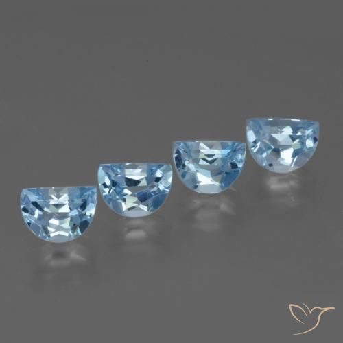 3.87 ctw Blue Topaz Stones, Natural Topaz in Fancy Facet Shape for Sale