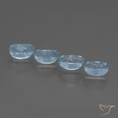 Topaz Gemstones in 7 x 5 mm (calibrated) Size for Sale, Topaz Stones in Swiss Blue Color