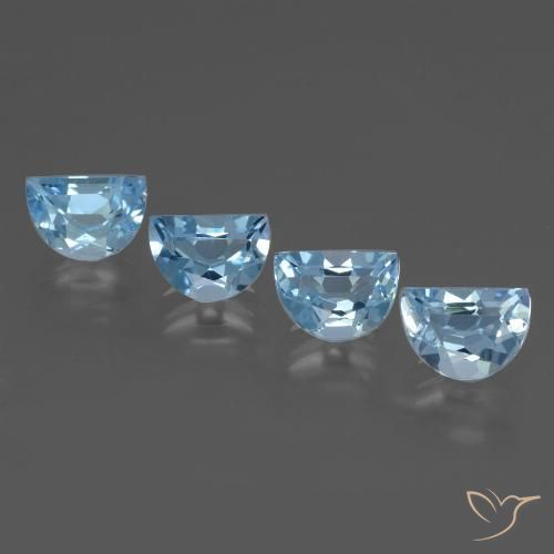3.91ctw Natural Sky Blue Topaz, Fancy, VVS-VS