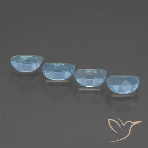 Topaz Gemstones in 7 x 5 mm (calibrated) Size for Sale, Topaz Stones in Sky Blue Color