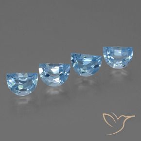 4.07 ctw Blue Topaz Stones, Natural Topaz in Fancy Facet Shape for Sale
