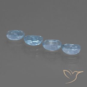 Topaz Gemstones in 7 x 5 mm (calibrated) Size for Sale, Topaz Stones in Swiss Blue Color