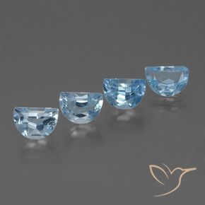 3.52 ctw Blue Topaz Stones, Natural Topaz in Fancy Facet Shape for Sale
