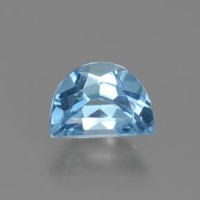 1ct Half Moon Facet-Cut Swiss Blue Topaz Gem for sale 1ct Half Moon Facet-Cut Swiss Blue Topaz Gem (ID: 434574)