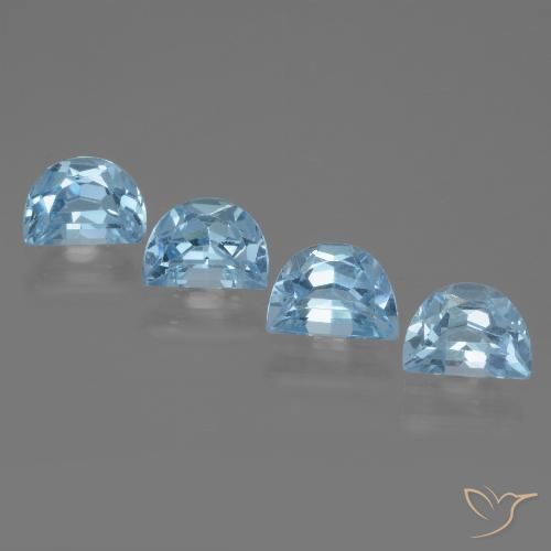 3.79 ct Swiss Blue Topaz, 6.8 x 4.8 mm Odd Shaped From Brazil, Photo A